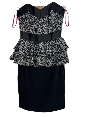 flamingo bridesmaid dresses BABARONI Chiffon Square Floor-length Cap Sleeve with Slit A-line, Flamingo / US18 Size:48XL (5'3